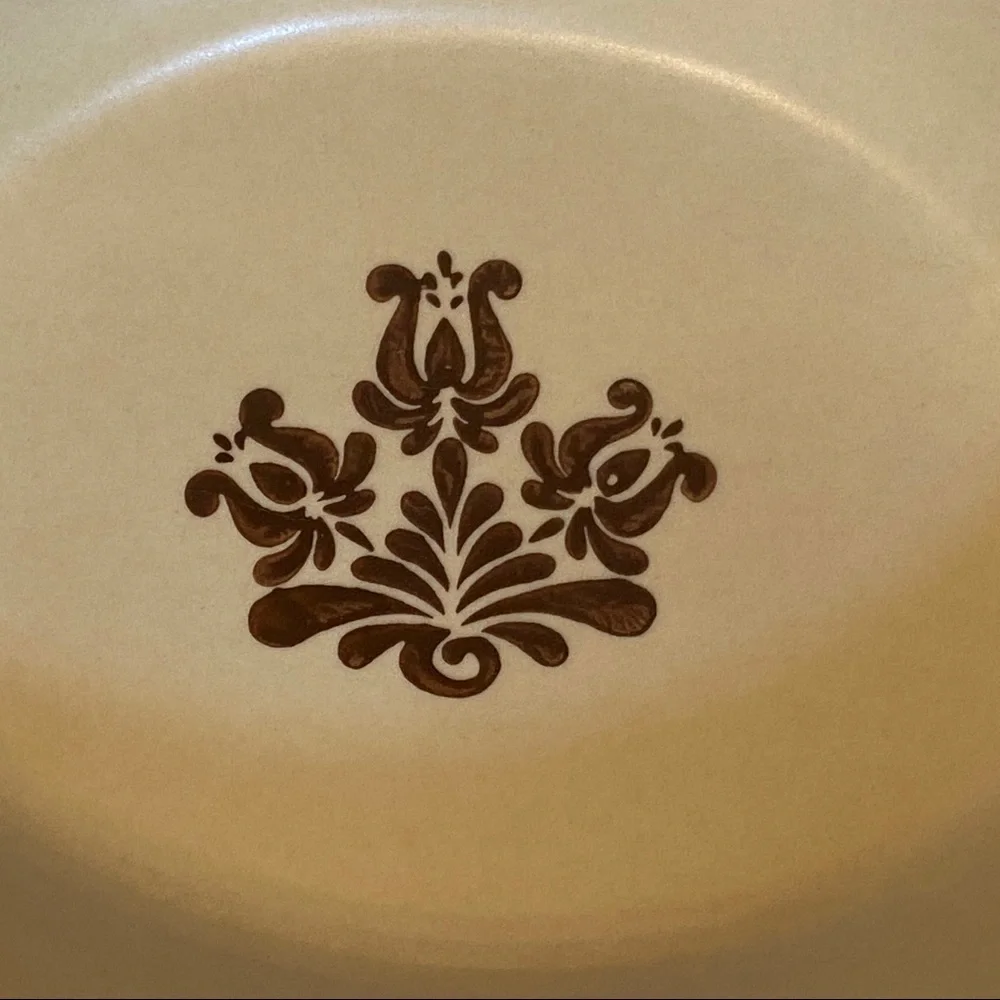 PFALTZGRAFF DISH SERVING VILLAGE PATTERN TAN BROWN DINING CASSEROLE BAKER HOME